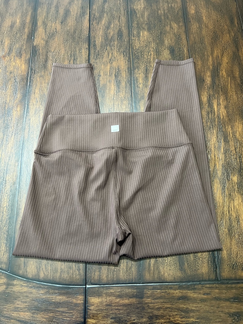 Vuori Inversion Rib Legging 7/8 Ankle Length Stretch Active Java Brown Small - Picture 6 of 10